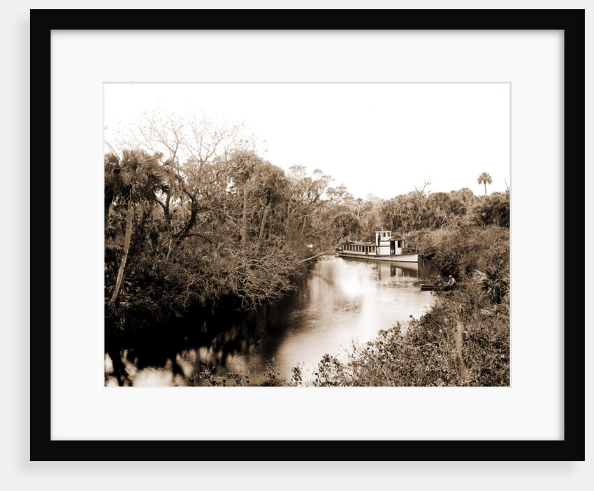 Sebastian Creek, Jackson, Streams, Boats, Bays, United States, Florida, Indian River, United States, Florida, Saint Sebastian, 1880 by William Henry