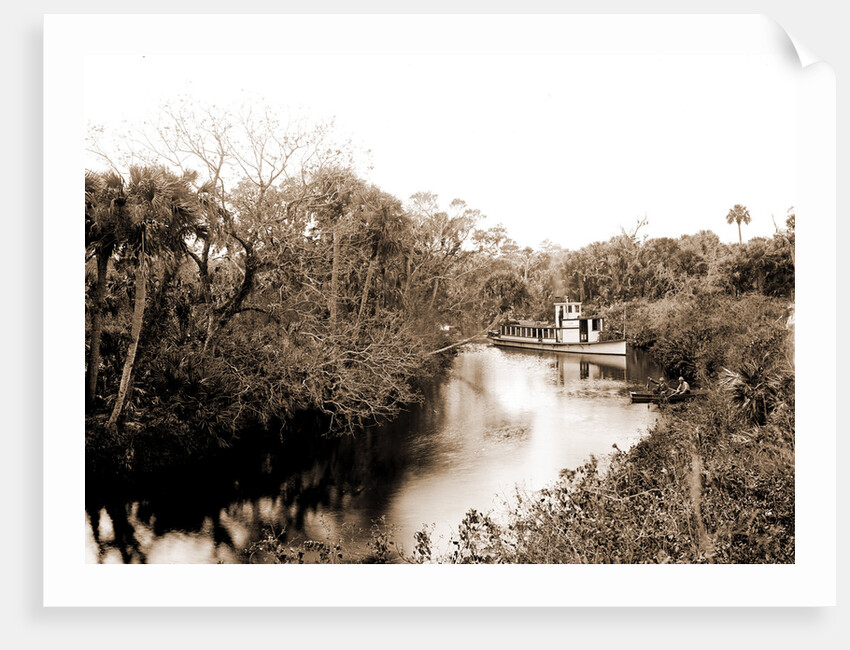 Sebastian Creek, Jackson, Streams, Boats, Bays, United States, Florida, Indian River, United States, Florida, Saint Sebastian, 1880 by William Henry