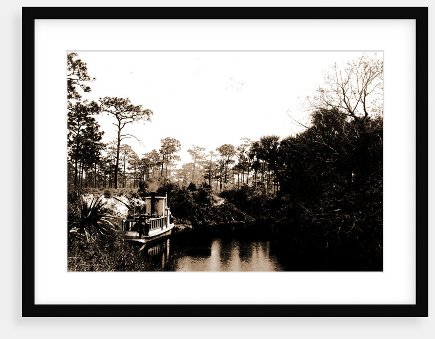 Sebastian Creek, Jackson, Steamboats, Streams, United States, Florida, Indian River, 1880 by William Henry