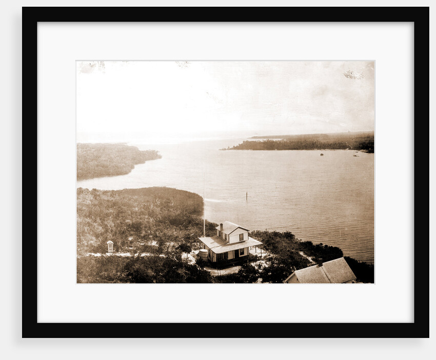 Jupiter Inlet from the lighthouse, Fla, Jackson, Bays, Dwellings, United States, Florida, Jupiter Narrows, 1880 by William Henry
