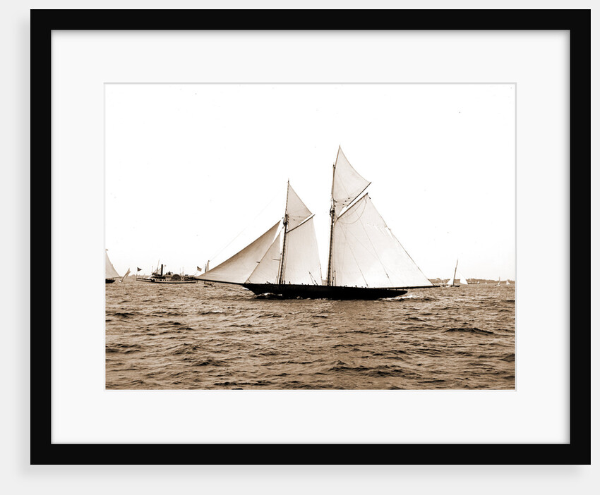 The Volunteer, Goelet Cup Race, August 7, 1891, Nantucket (Steamboat), Volunteer (Yacht) by Anonymous