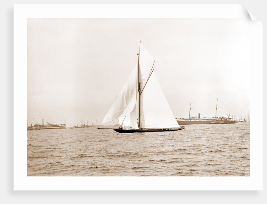 Valkyrie nearing outer mark, Valkyrie II (Yacht) by Anonymous