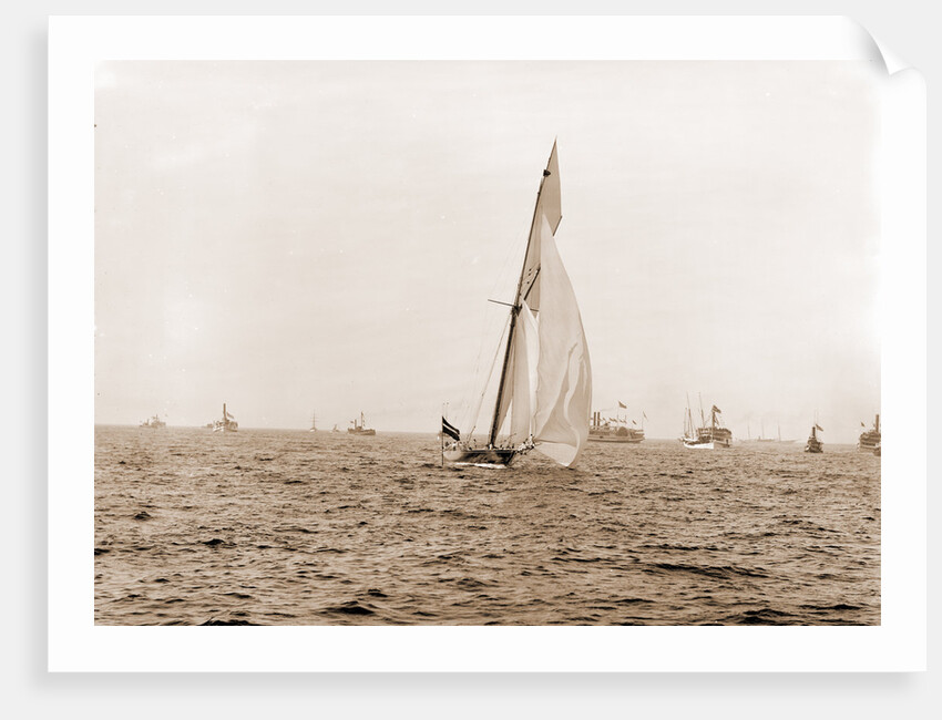 Valkyrie rounding outer mark, Valkyrie II (Yacht) by Anonymous