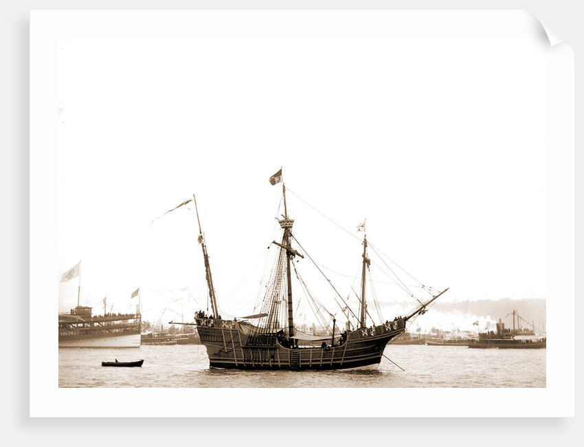 Spanish caravel Santa Maria, Santa Maria (Sailing ship : Replica), 1892 by Anonymous