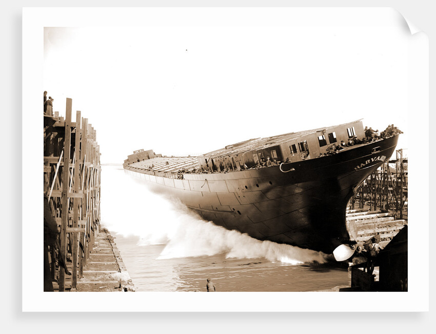 Launch of the str. Harvard, Harvard (Freighter), 1900 by Anonymous
