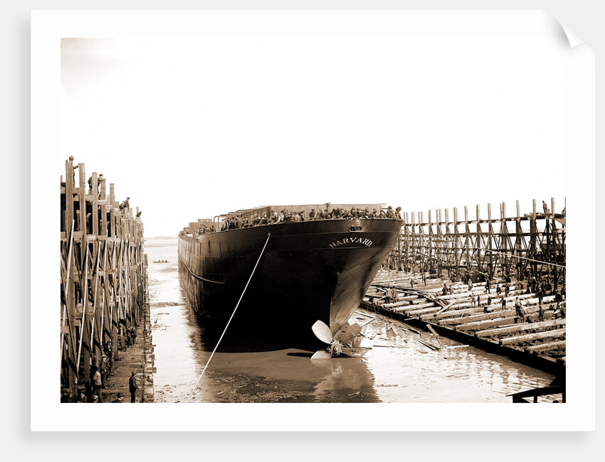 Str. Harvard in the slip, Detroit, Harvard (Freighter), 1900 by Anonymous