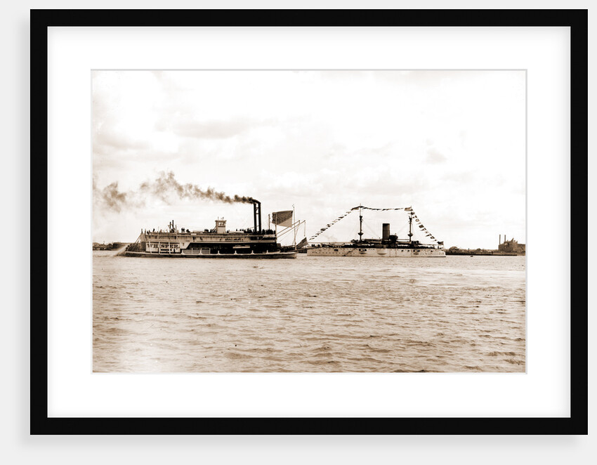 U.S.S. Texas and the Whisper, Texas (Battleship) by Anonymous
