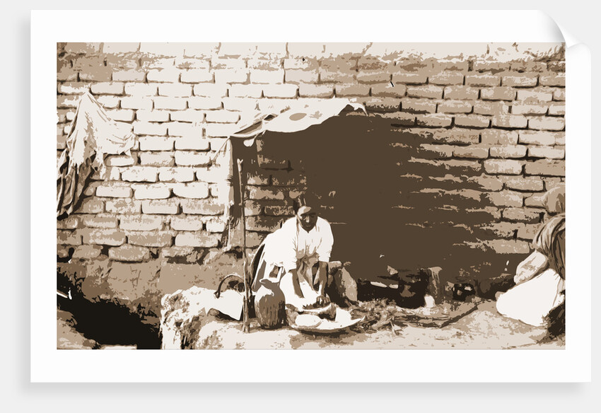Preparing tortillas in Aguas Calientes, Mexico by Anonymous