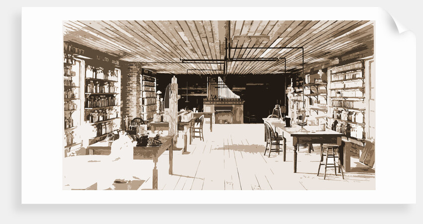 Upper floor, Edison's Menlo Park Laboratory by Anonymous