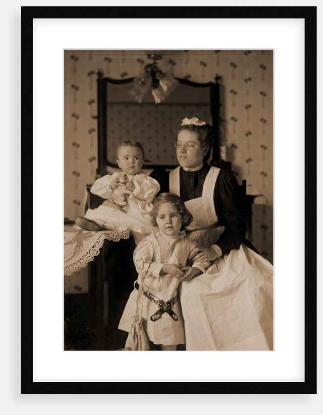 W.H. Jackson family, W.H. Jackson's grandchildren with nurse by Anonymous