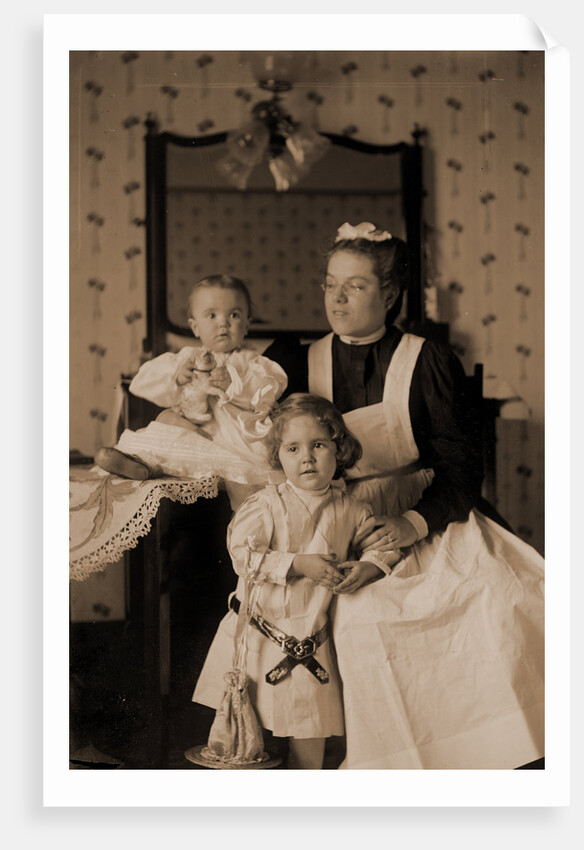 W.H. Jackson family, W.H. Jackson's grandchildren with nurse by Anonymous