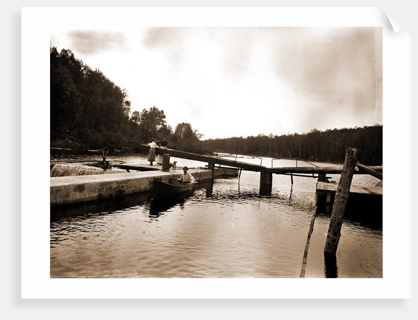 Dam and lock, Saranac River by Anonymous