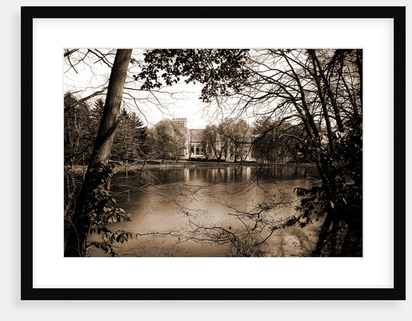 The Chapel from across the lake, Vassar College by Anonymous