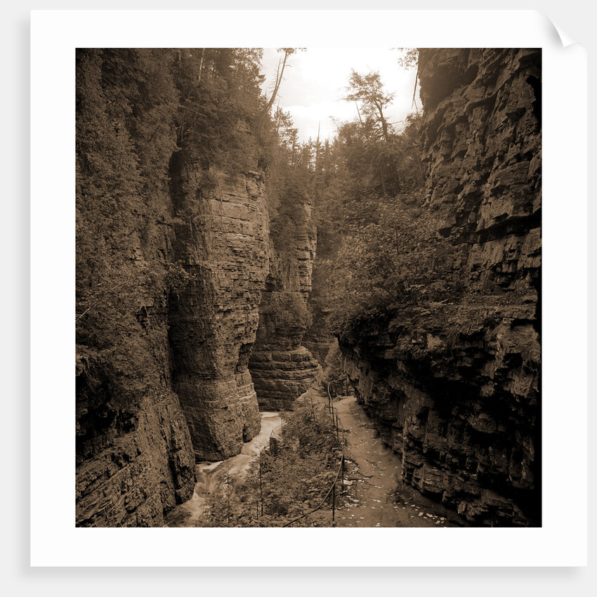 Column Rocks from below, Ausable Chasm by Anonymous