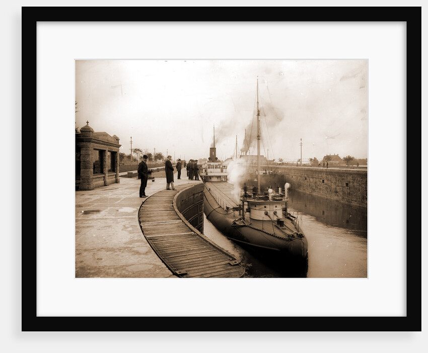 Whaleback Str. Pathfinder in the locks, Sault Ste. Marie by Anonymous