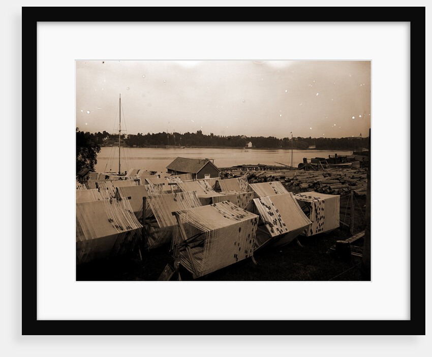 Drying the nets, Charlevoix by Anonymous