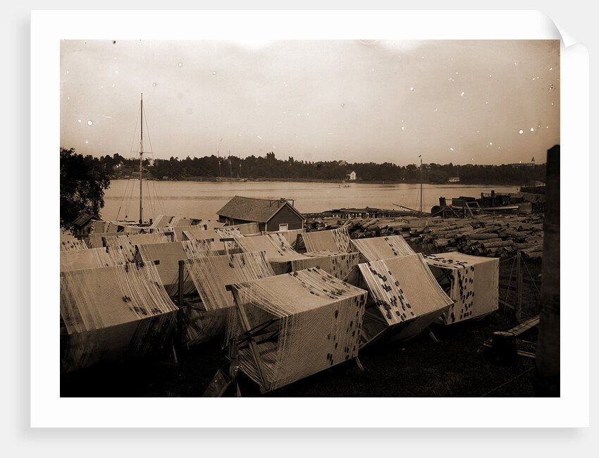 Drying the nets, Charlevoix by Anonymous