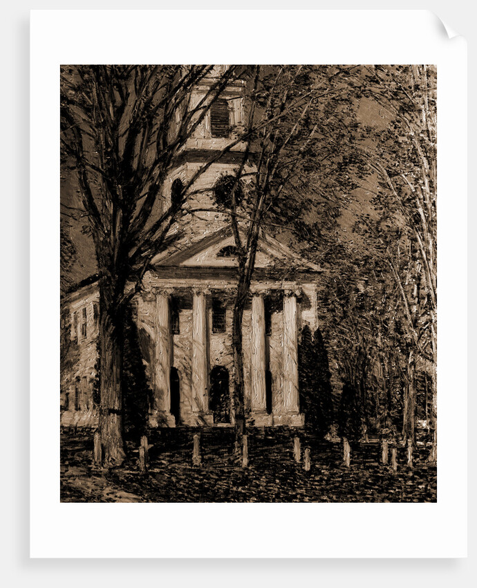 Church in autumn by Anonymous