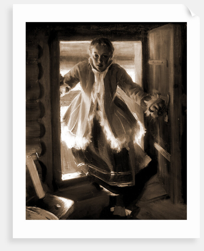 In the loft door by Anders Zorn