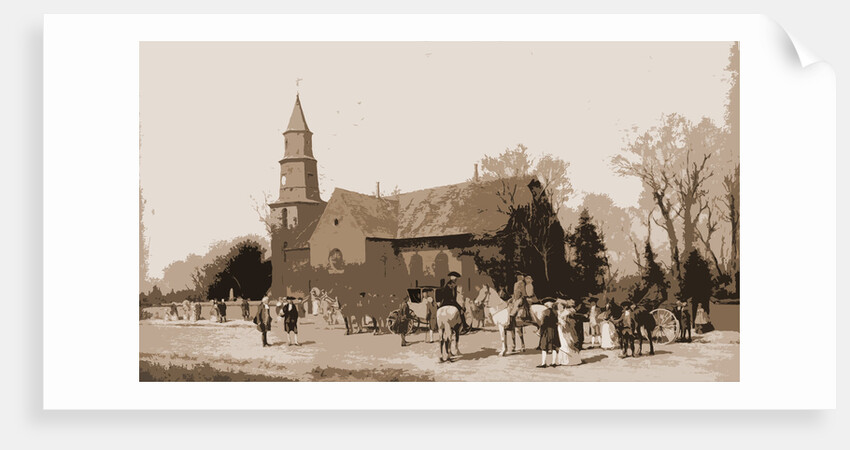 Old Bruton Church in the time of Lord Dunmore by Alfred Wordsworth Thompson