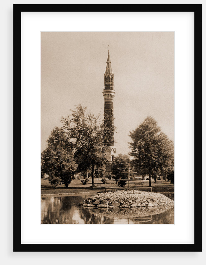 Tower from the lake, Water Works Park by Anonymous