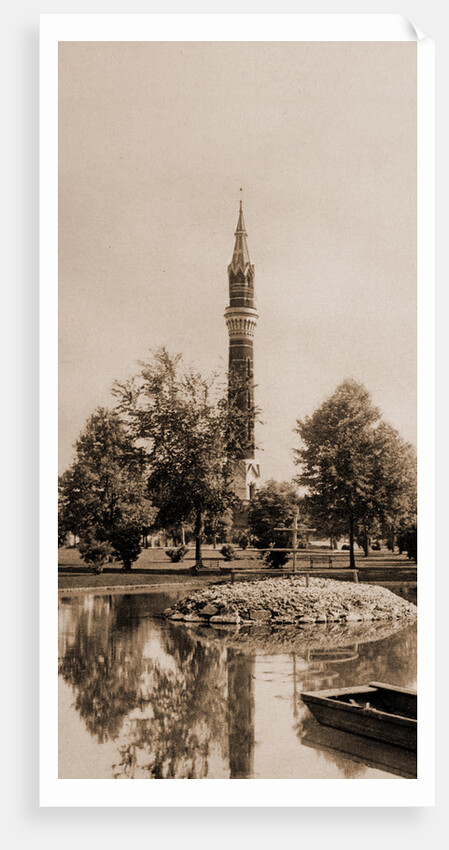 Tower from the lake, Water Works Park by Anonymous