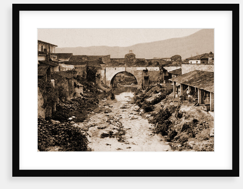 Mexico, view from bridge by William Henry Jackson