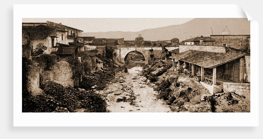 Mexico, view from bridge by William Henry Jackson