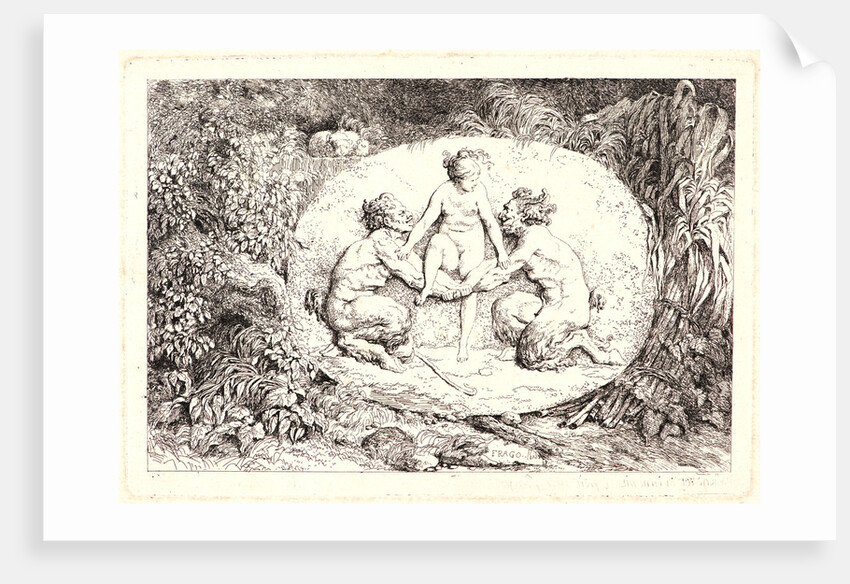 Nymph Supported by Two Satyrs, 1763 by Jean-Honoré Fragonard