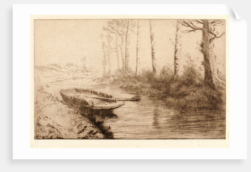 The Canal, Morning Light (Le Canal, effet du matin) by Alphonse Legros