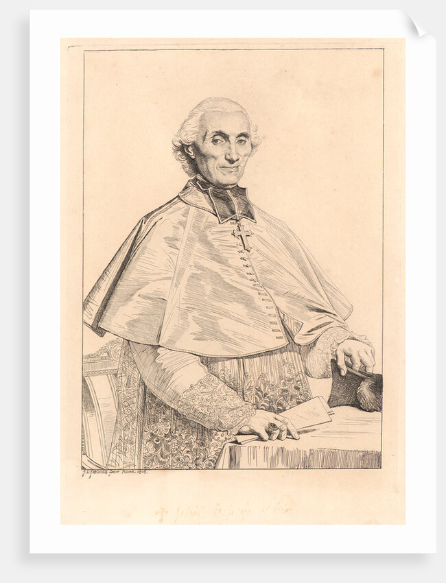 Portrait of Cardinal Gabriel Cortois de Pressigny, 1816 by Jean-Auguste-Dominique Ingres