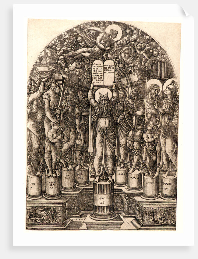 Moses Receiving the Two Tables of Law, 16th century by Jean Duvet