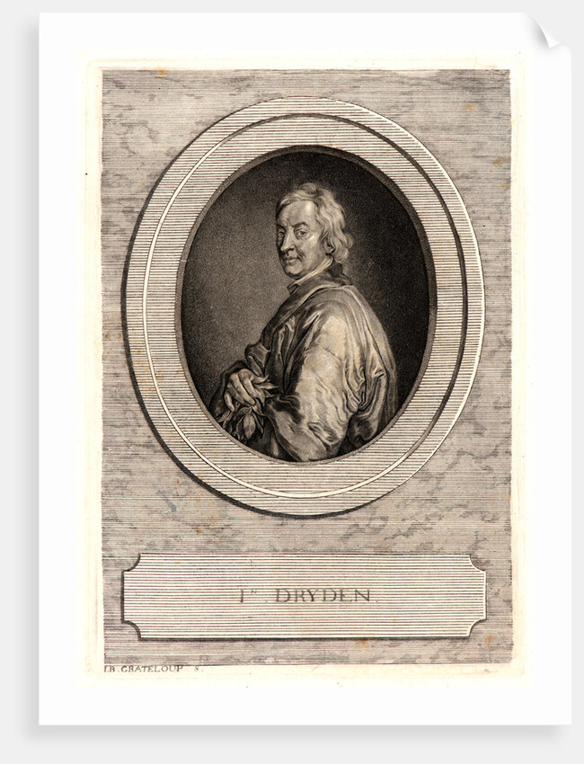 Portrait of the Poet, John Dryden, 1765 by Jean-Baptiste de Grateloup
