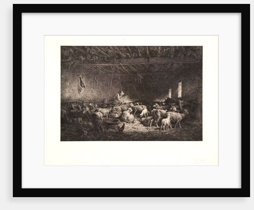 The Large Sheepfold (La Grande Bergerie), 1859 by Charles Émile Jacque