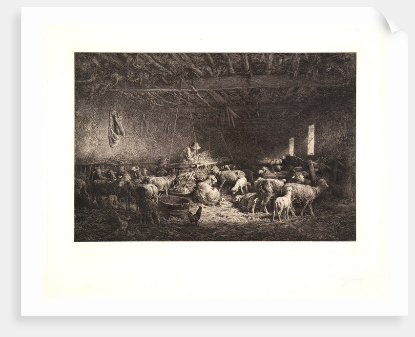 The Large Sheepfold (La Grande Bergerie), 1859 by Charles Émile Jacque