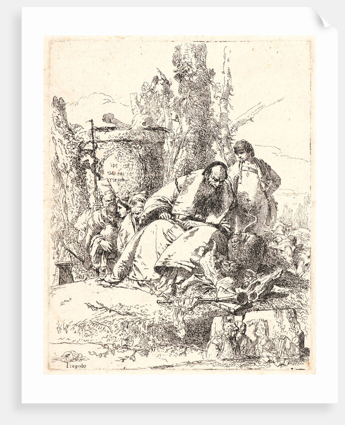 Seated Magician (Le Magician Assis et Observant des Cranes), 1737 by Giovanni Battista Tiepolo