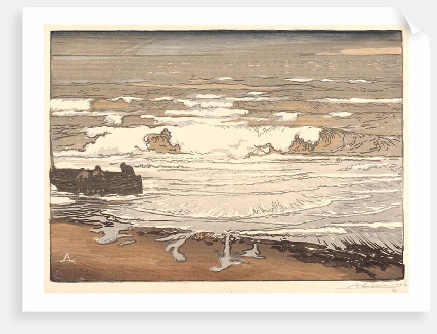 Les Larmes deferlent, Marée de Septembre, 1901, 1901 by Auguste Louis Lepère