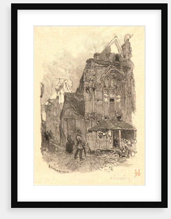 St.-Etienne-des-Tonneliers, Rouen, 1888 by Auguste Louis Lepère