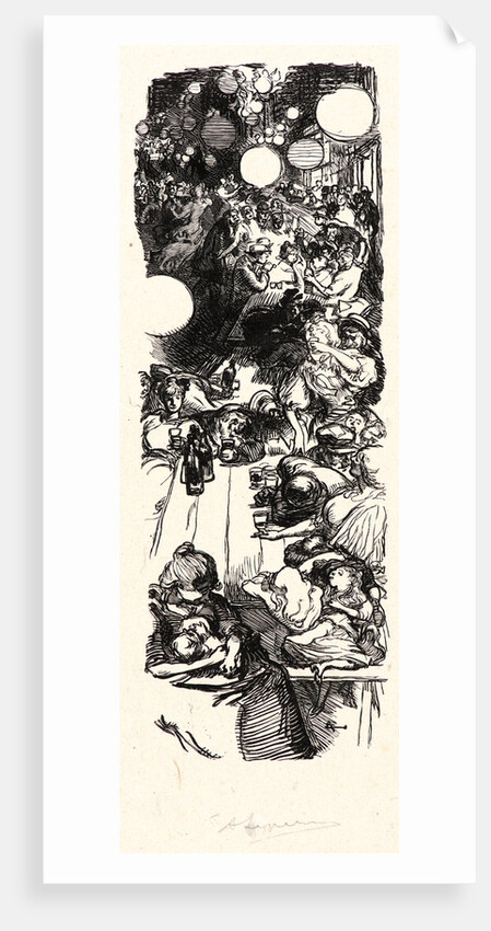 Le 14 Juillet a Belleville, 2 heures du matin, 1897 by Auguste Louis Lepère