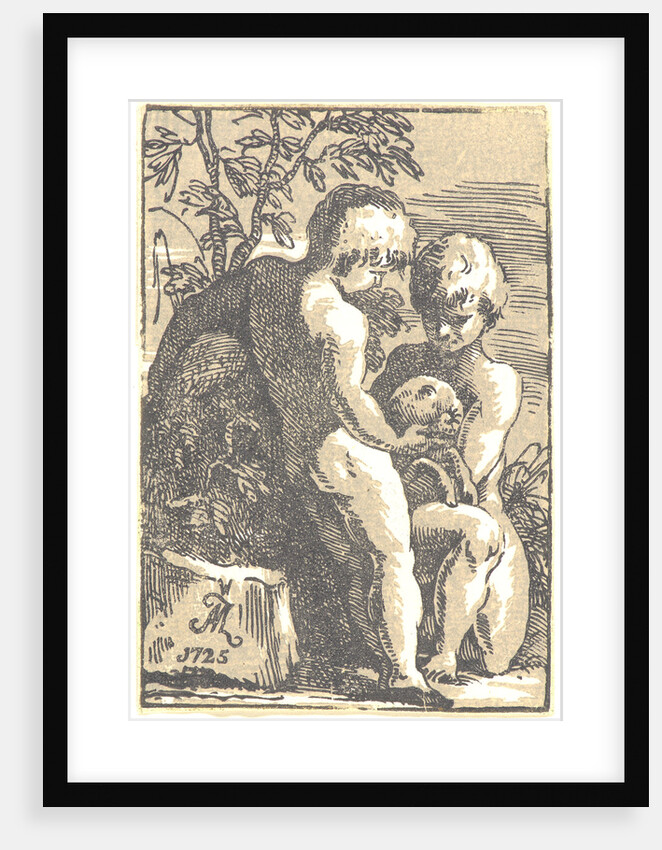 Two Boys Caressing a Lamb by Antonio Maria Zanetti I