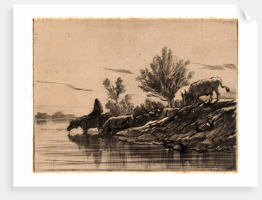 The Watering Place (L'Abreuvoir), 1848 by Charles Émile Jacque