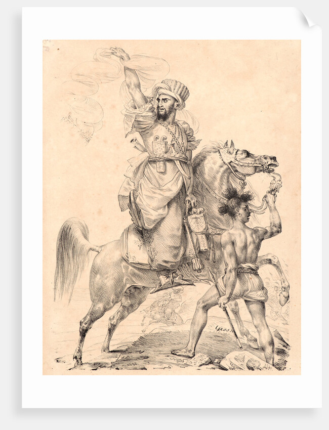 Chief of the Mamelucks on Horseback Calling for Help (Chef de Mamelucks a Cheval appelant du secours), 1817 by Antoine-Jean Gros
