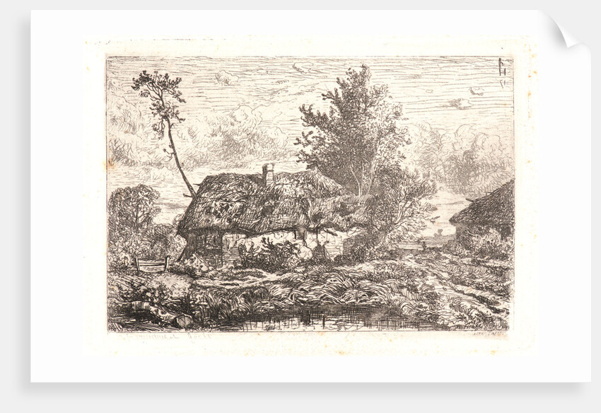 The Thatched Cottage (La Chaumière) by Henri-Joseph Harpignies