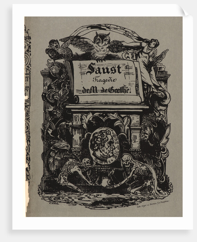 Faust: portfolio cover (front), 1828 by Eugène Delacroix