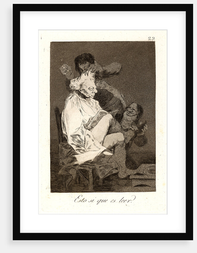 Esto si que es leer. (That certainly is being able to read.), 1796-1797 by Francisco de Goya