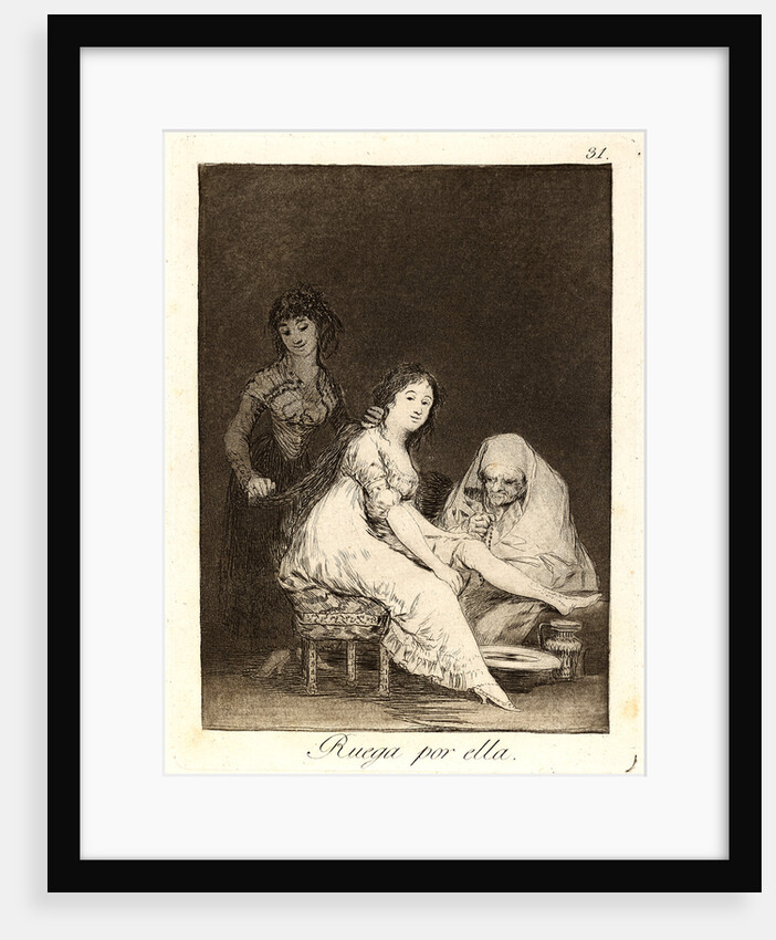 Ruega por ella. (She prays for her.), 1796-1797 by Francisco de Goya