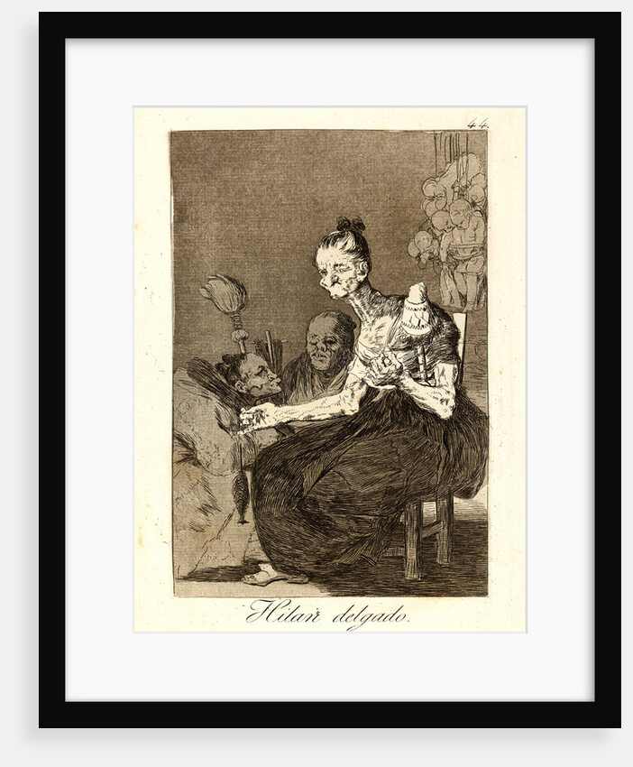Hilan delgado. (They spin finely.), 1796-1797 by Francisco de Goya