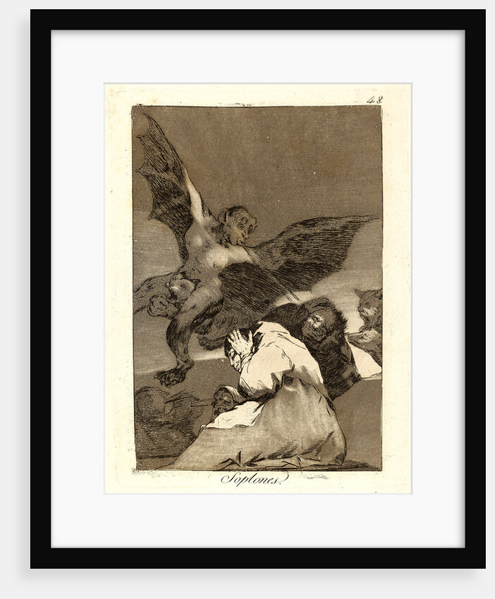 Soplones. (Tale-bearers-Blasts of wind), 1796-1797 by Francisco de Goya