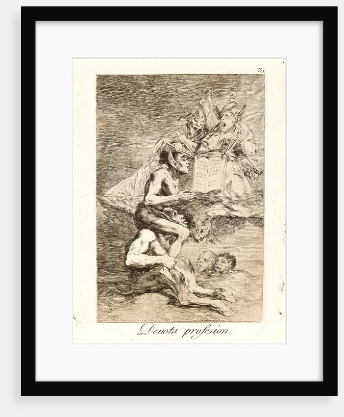Devota profesion. (Devout profession.), 1796-1797 by Francisco de Goya