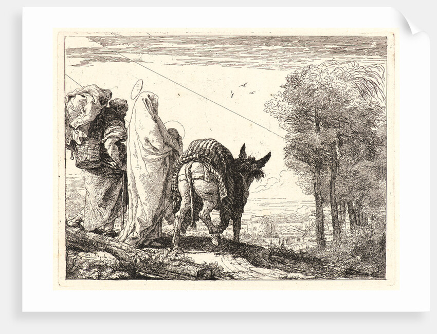The Flight with the Holy Family at the Left, 1750-1753 by Giovanni Domenico Tiepolo
